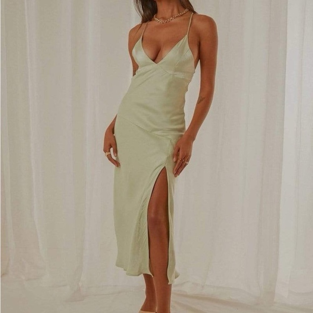 Peppermayo Sweet Life Midi Dress Sage 💚 Size US 6, AU/UK 10, EU38